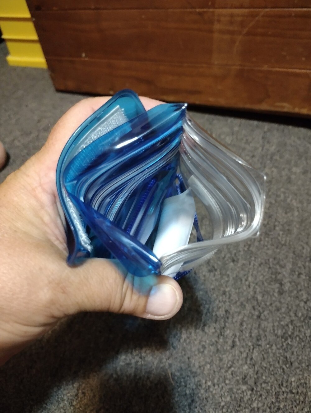 Blue Clear Waterproof Phone Pouch with Lanyard - Picture 6 of 6